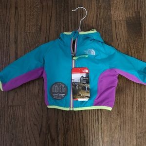 North face reversible baby girls jacket